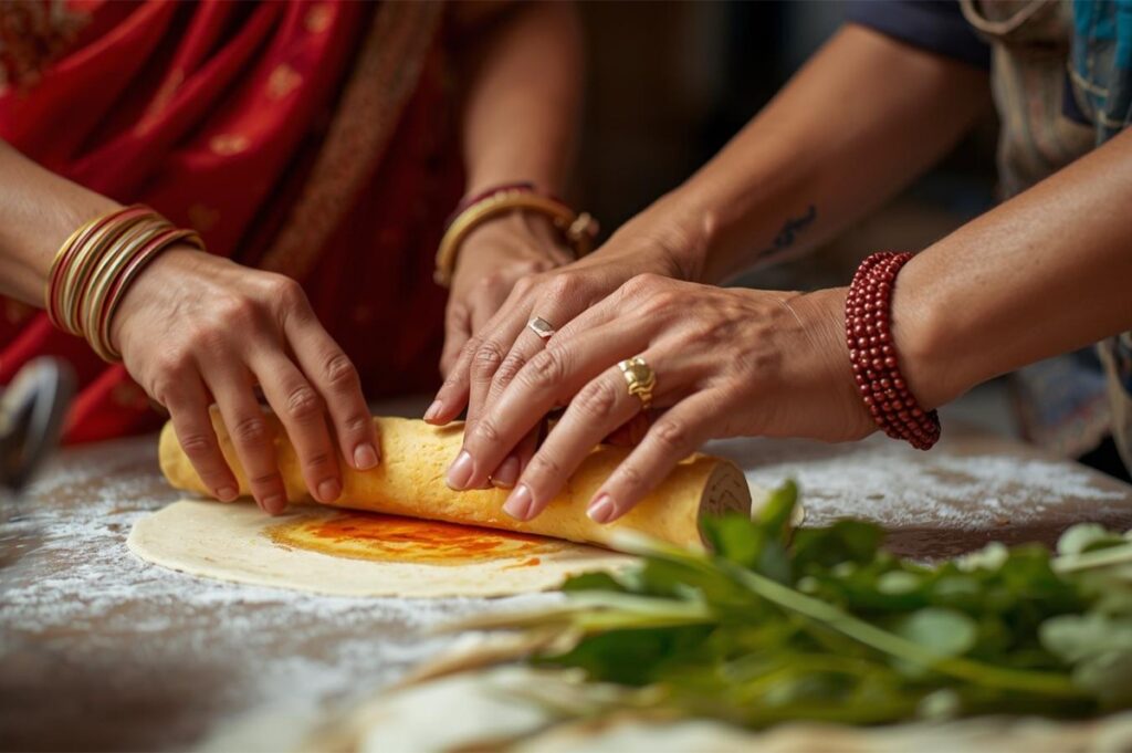 a chef cooking in a commercial kitchen